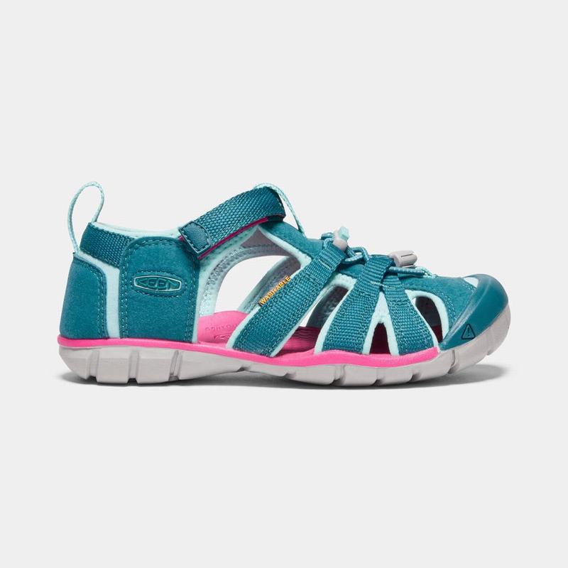 Keen Seacamp II Cnx Kids Sandals Blue/ Pink NZ (2718-VRWHC)